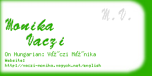 monika vaczi business card